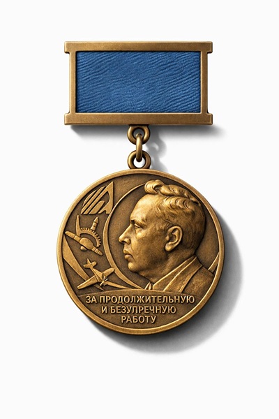 Наградные пронумерованные медали НПО им. С.А. Лавочкина.
